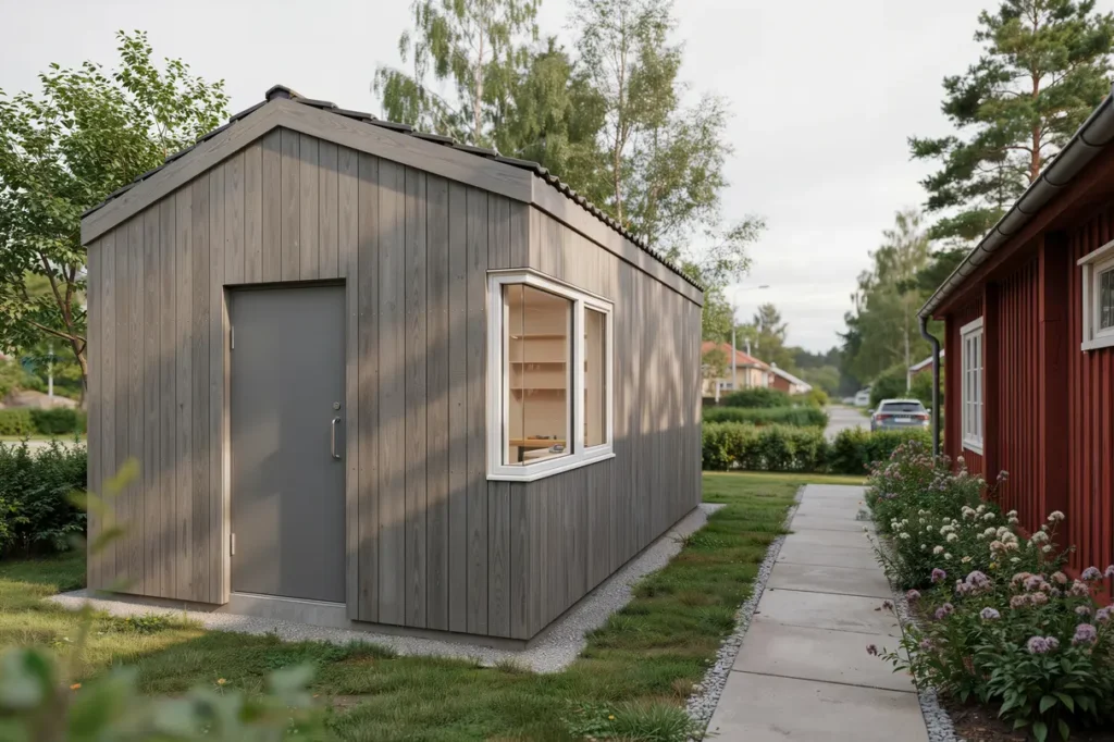 ombyggnation av garage till isolerat hobbyrum i tuve